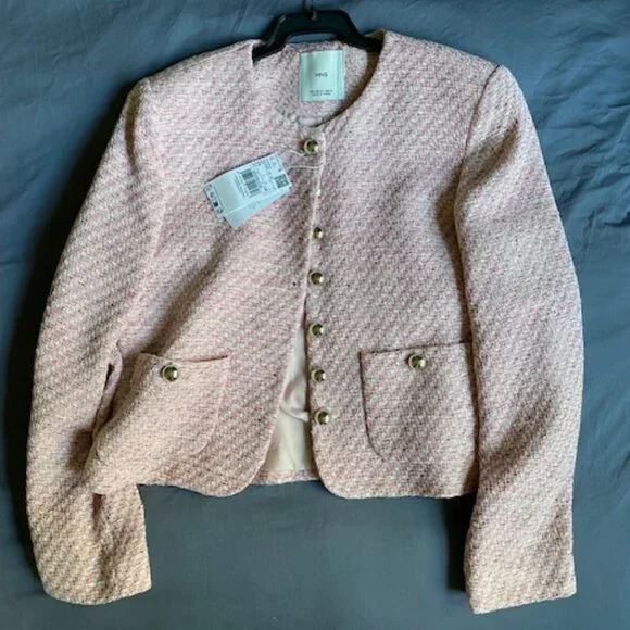 Mango Fitted tweed jacket/NEW - Picture 3 of 5